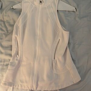 Athleta White Zip-Up vest